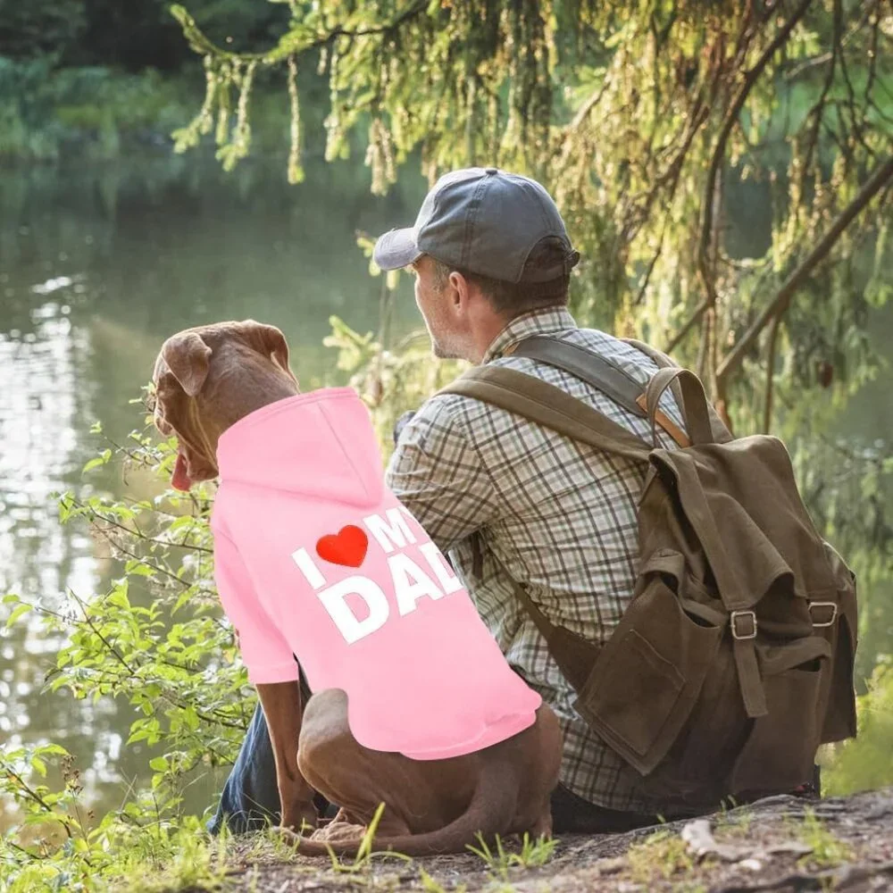 GreenJoy Dog Sweater Dog Hoodie I Love My Dad